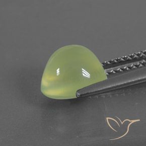 Prehnite Gemstone in 8 x 6 mm (calibrated) Size for Sale, Prehnite Stone in Lime Green Color
