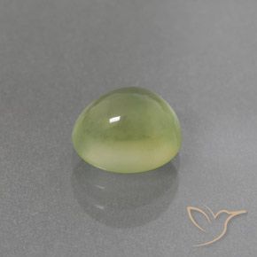 2.06 ct Green Prehnite Stone, Natural Prehnite in Oval Cabochon Shape for Sale