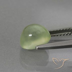Prehnite Gemstone in 8.3 x 7.2 mm Size for Sale, Prehnite Stone in Pale Pear Green Color