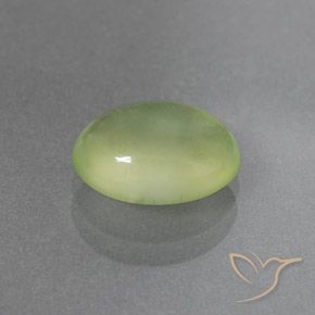 2.66 ct Green Prehnite Stone, Natural Prehnite in Oval Cabochon Shape for Sale