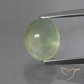 2.94ct Natural Pale Green Prehnite, Oval, Transparent