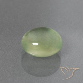 2.94 ct Green Prehnite Stone, Natural Prehnite in Oval Cabochon Shape for Sale