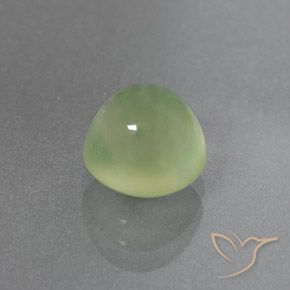 2.85 ct Green Prehnite Stone, Natural Prehnite in Oval Cabochon Shape for Sale