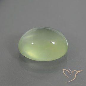 2.68 ct Green Prehnite Stone, Natural Prehnite in Oval Cabochon Shape for Sale