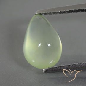 2.77ct Natural Pale Green Prehnite, Pear Shape, Transparent/Translucent