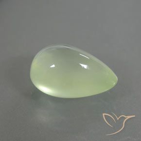 2.77 ct Green Prehnite Stone, Natural Prehnite in Pear Cabochon Shape for Sale