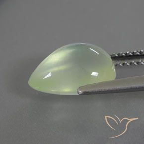 Prehnite Gemstone in 10 x 7 mm (calibrated) Size for Sale, Prehnite Stone in Pale Green Color