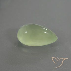 1.77 ct Green Prehnite Stone, Natural Prehnite in Pear Cabochon Shape for Sale