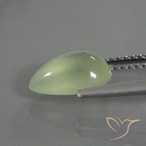 Prehnite Gemstone in 9.8 x 6.2 mm Size for Sale, Prehnite Stone in Pale Green Color