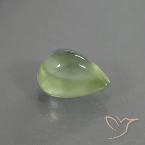 1.64 ct Green Prehnite Stone, Natural Prehnite in Pear Cabochon Shape for Sale