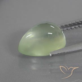 Prehnite Gemstone in 10 x 7 mm (calibrated) Size for Sale, Prehnite Stone in Light Green Color