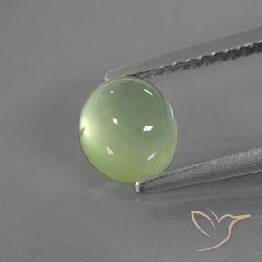 1.70ct Natural Lime Green Prehnite, Oval, Transparent/Translucent