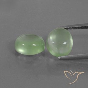 4.98 ct Oval Prehnite, 8.6 x 7.7 mm From South Africa, Photo A
