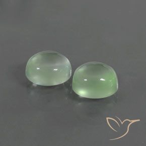 4.73 ctw Green Prehnite Stones, Natural Prehnite in Oval Cabochon Shape for Sale