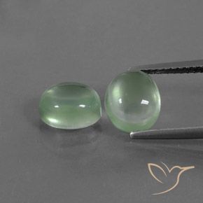 4.04ctw Natural Warm Green Prehnite, Oval, Transparent