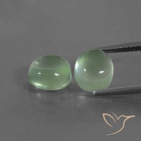 4.79ctw Natural Warm Green Prehnite, Oval, Transparent