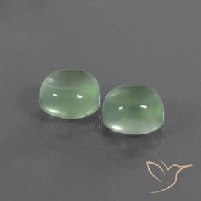 4.79 ctw Green Prehnite Stones, Natural Prehnite in Oval Cabochon Shape for Sale