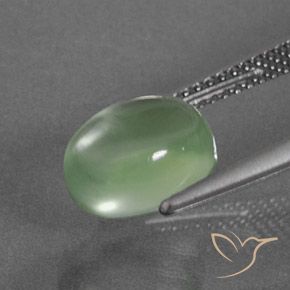 Prehnite Gemstone in 9.9 x 7.7 mm Size for Sale, Prehnite Stone in Light Green Color
