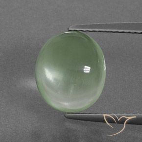 4.10ct Natural Light Yellow Green Prehnite, Oval, Transparent