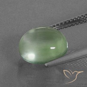 Prehnite Gemstone in 10.5 x 9.1 mm Size for Sale, Prehnite Stone in Light Yellow Green Color