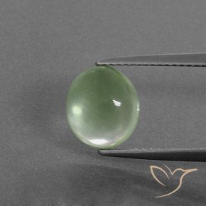3.19ct Natural Light Yellow Green Prehnite, Oval, Transparent