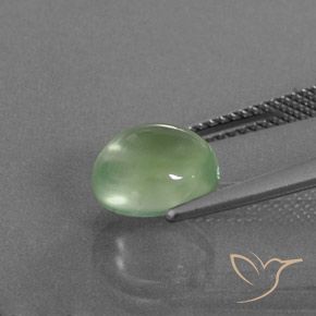 Prehnite Gemstone in 9.4 x 8.3 mm Size for Sale, Prehnite Stone in Light Yellow Green Color