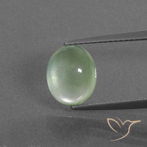 3.22ct Natural Light Yellow Green Prehnite, Oval, Transparent