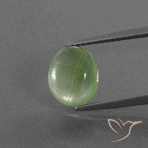 3.16ct Natural Yellowish Green Prehnite, Oval, Transparent