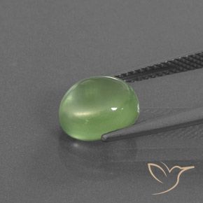 Prehnite Gemstone in 9.4 x 7.8 mm Size for Sale, Prehnite Stone in Yellowish Green Color