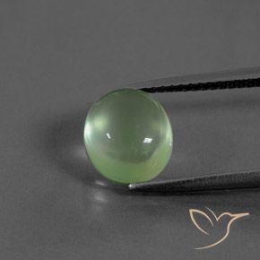 3.38ct Natural Yellowish Green Prehnite, Oval, Transparent