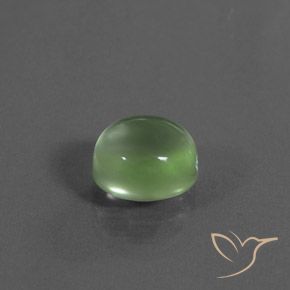 3.38 ct Green Prehnite Stone, Natural Prehnite in Oval Cabochon Shape for Sale