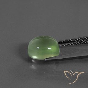 Prehnite Gemstone in 8.9 x 8.2 mm Size for Sale, Prehnite Stone in Yellowish Green Color