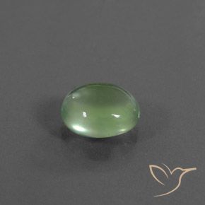 2.80 ct Green Prehnite Stone, Natural Prehnite in Oval Cabochon Shape for Sale