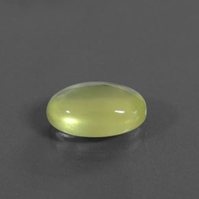 4.46 ct Green Prehnite Stone, Natural Prehnite in Oval Cabochon Shape for Sale
