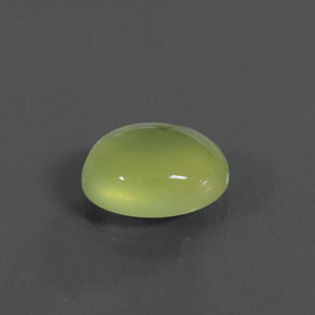 4.38 ct Green Prehnite Stone, Natural Prehnite in Oval Cabochon Shape for Sale