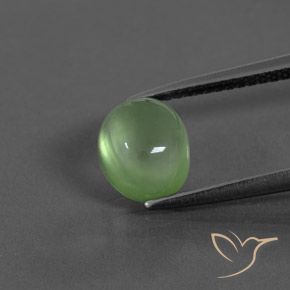 2.41ct Natural Yellowish Green Prehnite, Oval, Transparent/Translucent