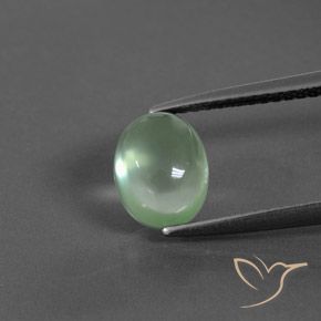 2.16ct Natural Light Mint Green Prehnite, Oval, Transparent