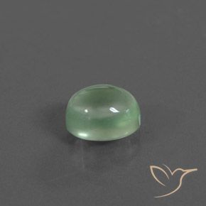 2.16 ct Green Prehnite Stone, Natural Prehnite in Oval Cabochon Shape for Sale