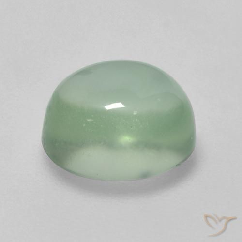 Prehnite Gemstone in 7.7 x 6.8 mm Size for Sale, Prehnite Stone in Light Green Color