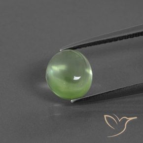 2.06ct Natural Yellowish Green Prehnite, Oval, Transparent