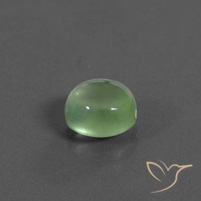 2.39 ct Green Prehnite Stone, Natural Prehnite in Oval Cabochon Shape for Sale