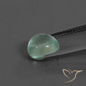 Prehnite Gemstone in 8.2 x 7.4 mm Size for Sale, Prehnite Stone in Mint Green Color