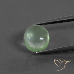 2.46ct Natural Light Green Prehnite, Oval, Transparent