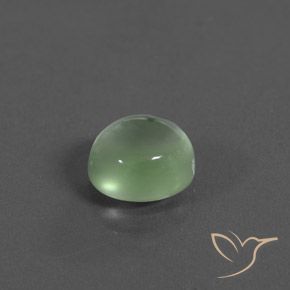 2.46 ct Green Prehnite Stone, Natural Prehnite in Oval Cabochon Shape for Sale