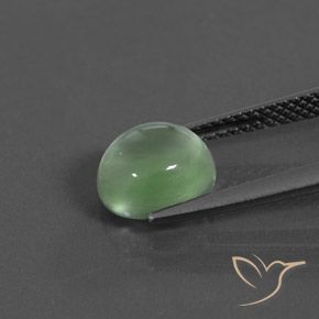 Prehnite Gemstone in 8.1 x 7.6 mm Size for Sale, Prehnite Stone in Light Green Color