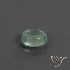 2.02 ct Green Prehnite Stone, Natural Prehnite in Oval Cabochon Shape for Sale