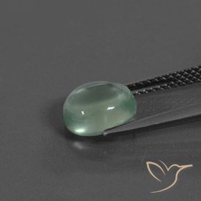Prehnite Gemstone in 8.1 x 7.1 mm Size for Sale, Prehnite Stone in Light Mint Green Color