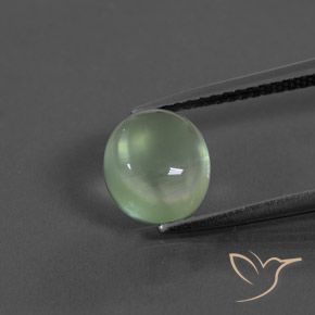 2.25ct Natural Pale Yellowish Green Prehnite, Oval, Transparent
