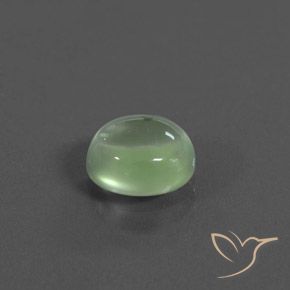 2.25 ct Green Prehnite Stone, Natural Prehnite in Oval Cabochon Shape for Sale