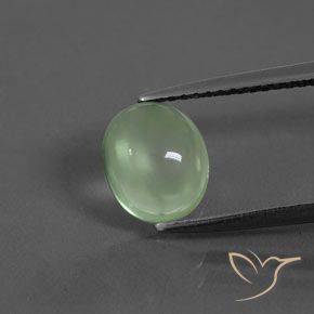1.64ct Natural Yellowish Green Prehnite, Oval, Transparent
